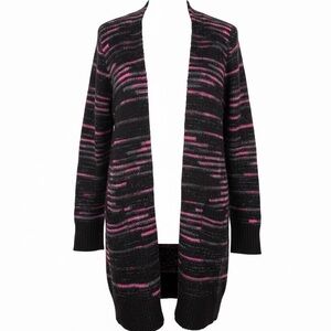 Women's Black and Pink Striped Sweater